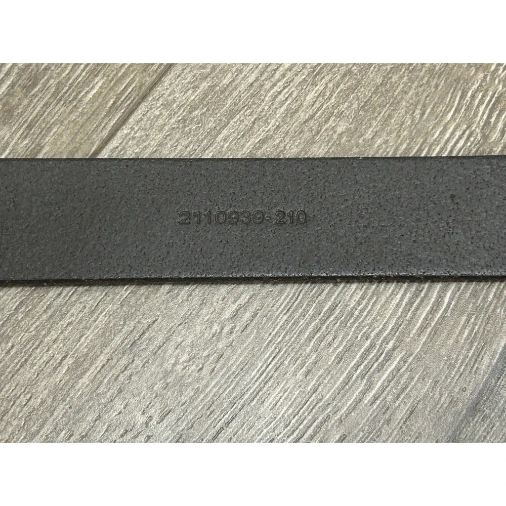 Polo Ralph Lauren Belt Brown Leather Silver Hardware Men's Size 42
